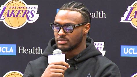 Lakers introduce Bronny James in Los Angeles .
